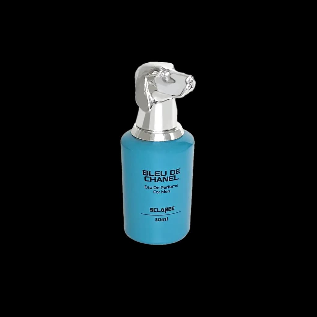 ادوپرفیوم مردانه اسکلاره مدل Bleu De Chanel حجم 30 میلی لیتر طرح انیمال – کله سگ