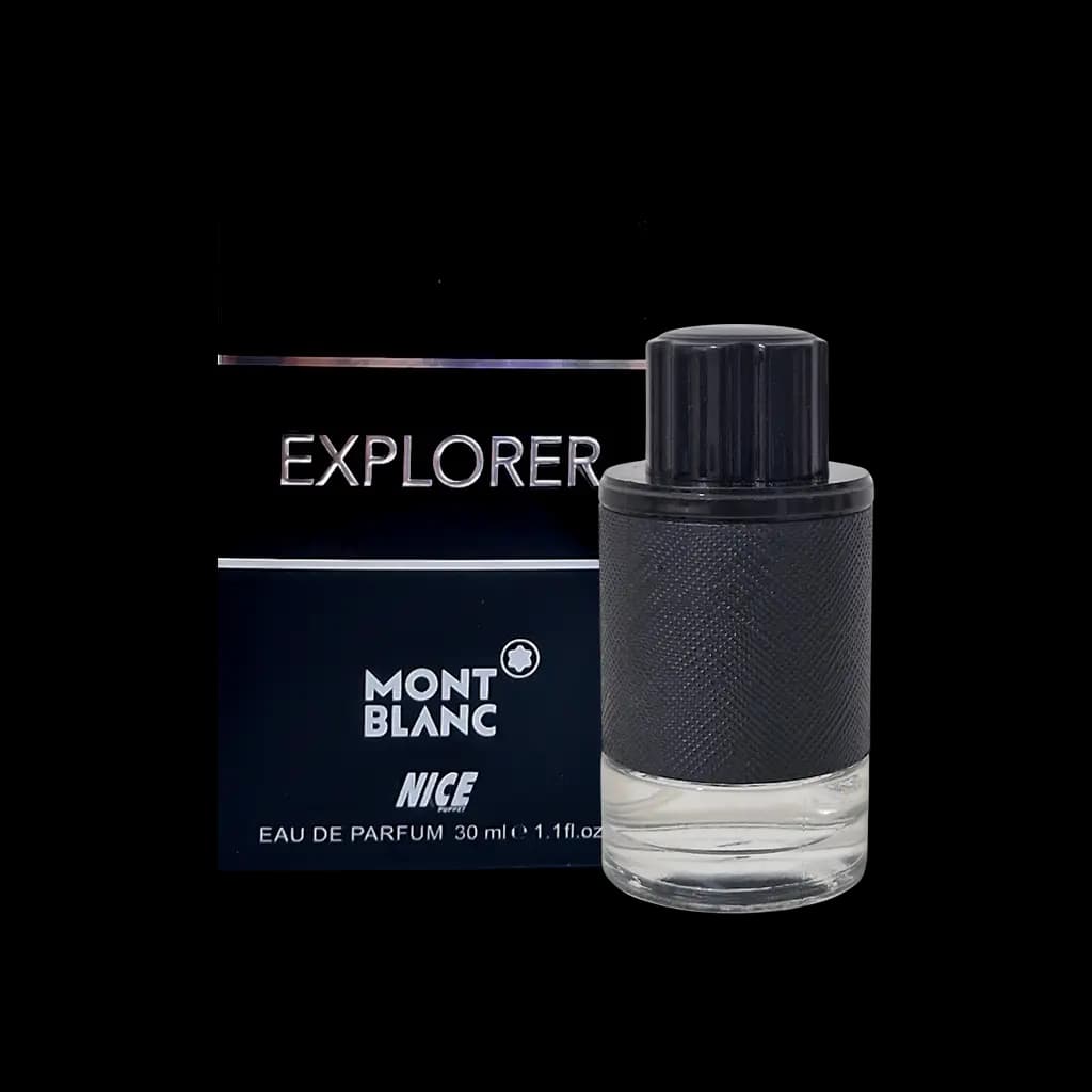 ادوپرفیوم مردانه نایس پاپت Nice مدل مونت بلنک اکسپلورر Mont Blanc Explorer حجم 30 میلی لیتر طرح مارک