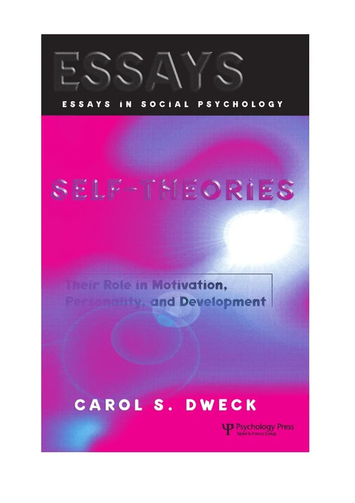 کتاب Self-Theories (Their Role in Motivation, Personality, and) نسخه انگلیسی PDF | کارول اس. دوئک