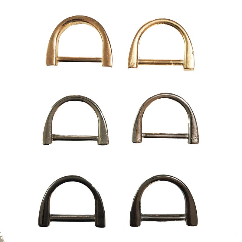 یراق کیف دوزی مدل نیم گرد Y-2cm-6Clr بسته 6 عددی