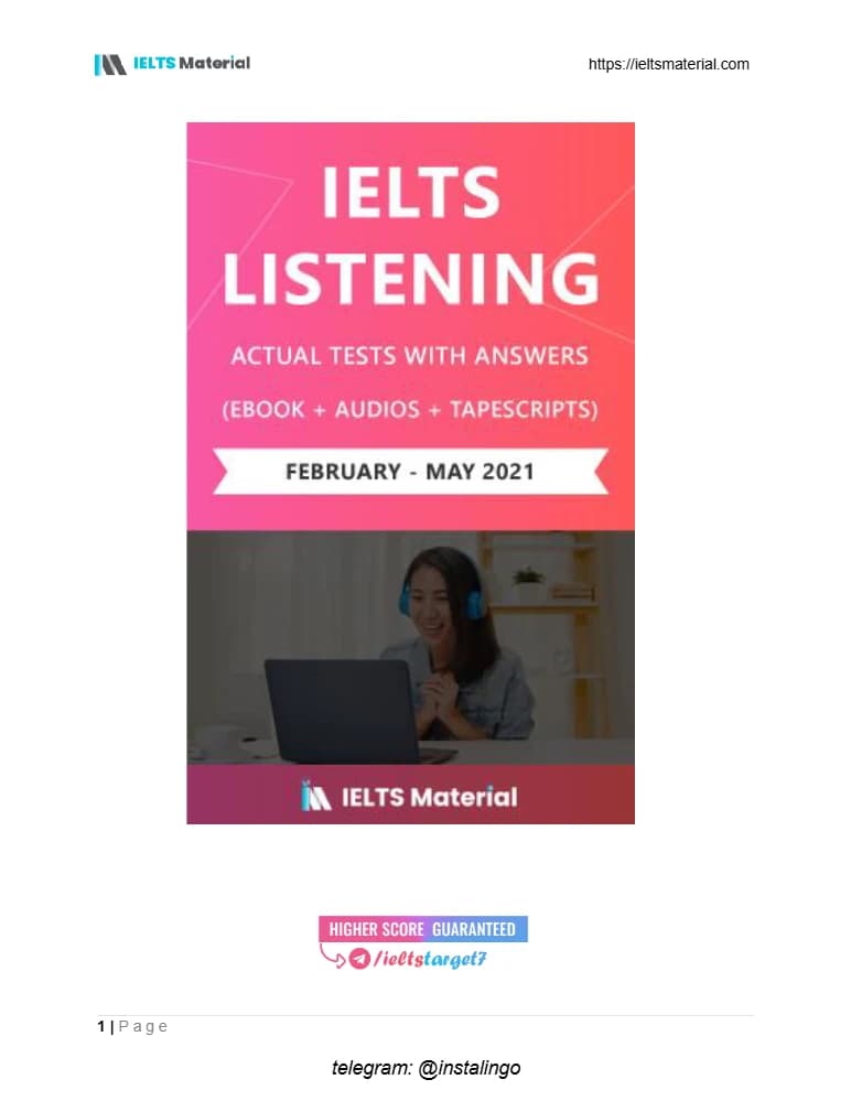 کتاب IELTS Listening Recent Test Feb-May 2021 (آزمون‌های اخیر لیسنینگ آیلتس، فوریه تا مه 2021) نسخه انگلیسی PDF