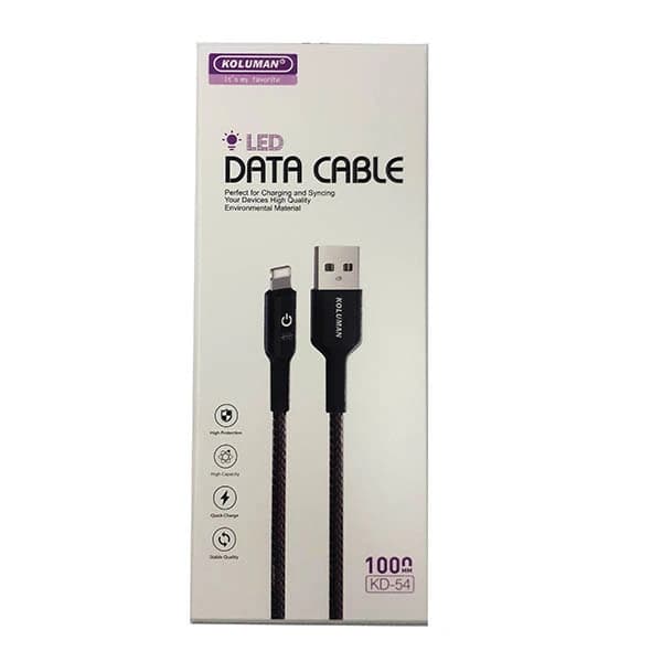 کابل تبدیل USB به Lightining کلومن مدل KD-54 طول 1 متر — تصویر ۲