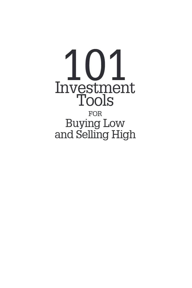 کتاب 101 Investment Tools for Buying Low and Selling High (101 ابزار سرمایه‌گذاری برای خرید ارزان و فروش گران) نسخه انگلیسی PDF | جِی کی. شیم و جاناتان لنسنر