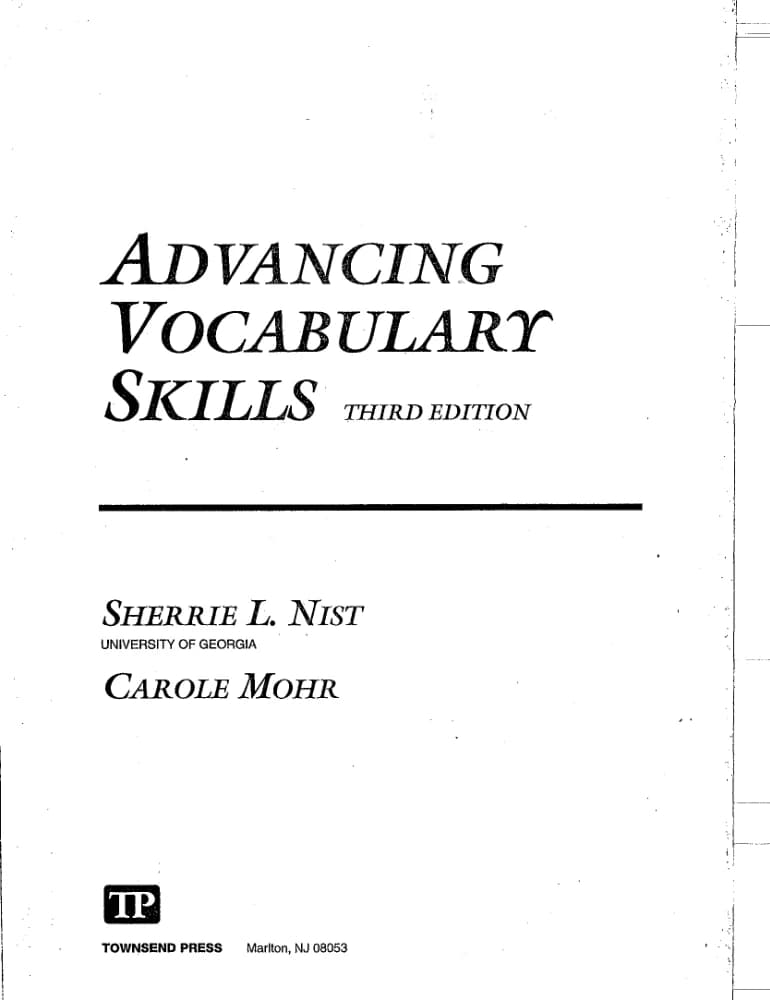 کتاب 1,2,3 – Advancing Vocabulary (پیشرفت واژگان) نسخه انگلیسی PDF | کارول مور,شِری اِل. نیست