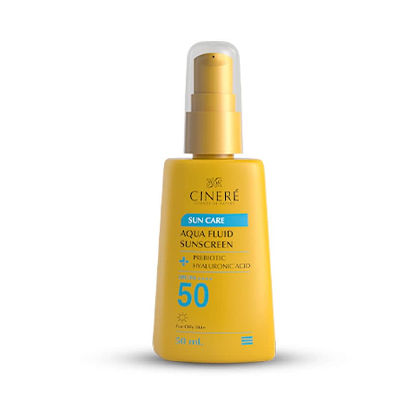 کرم ضد آفتاب فلوئیدی SPF 50 سینره مناسب پوست های چرب