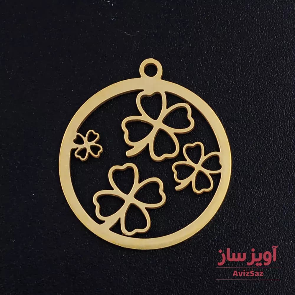 گردنبند گل شبدر با قلب کد 102109
