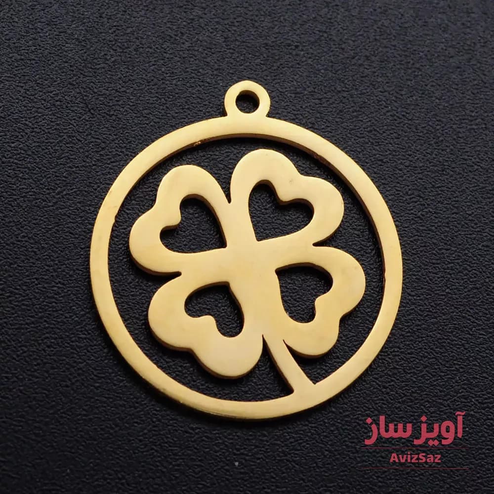 گردنبند گل شبدر با قلب کد 102108
