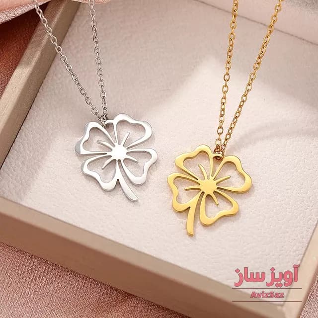 گردنبند گل شبدر کد 102104
