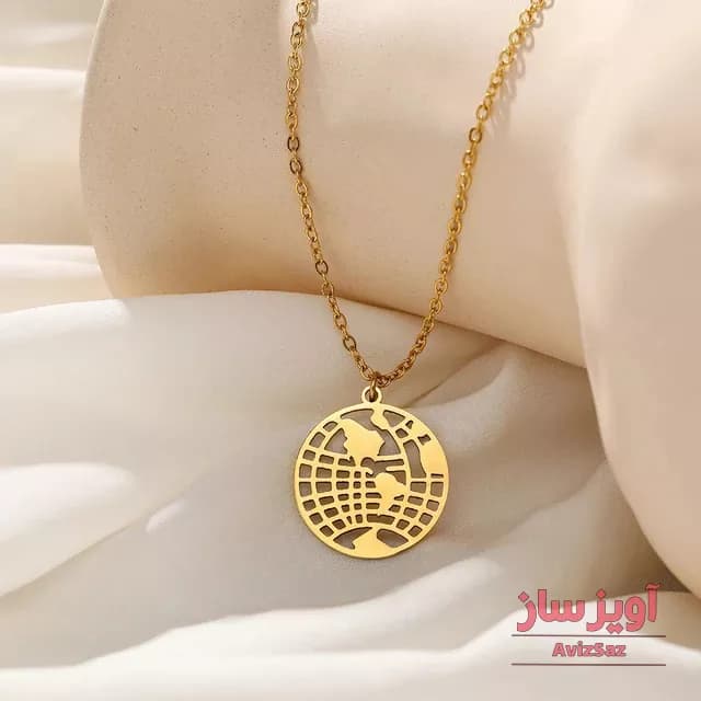 گردنبند کره زمین کد 102070