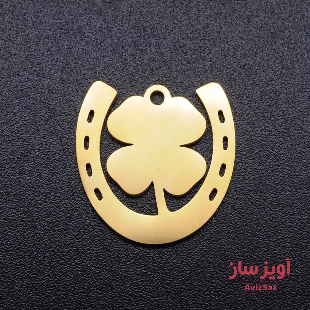 گردنبند نعل و گل شبدر کد 102043