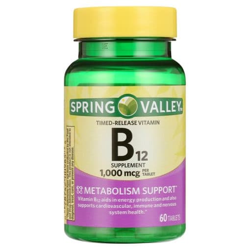 ویتامین ب12 اسپرینگ والی 60 عددی Spring Valley Timed-Release Vitamin B12 Tablets, 1,000 Mcg