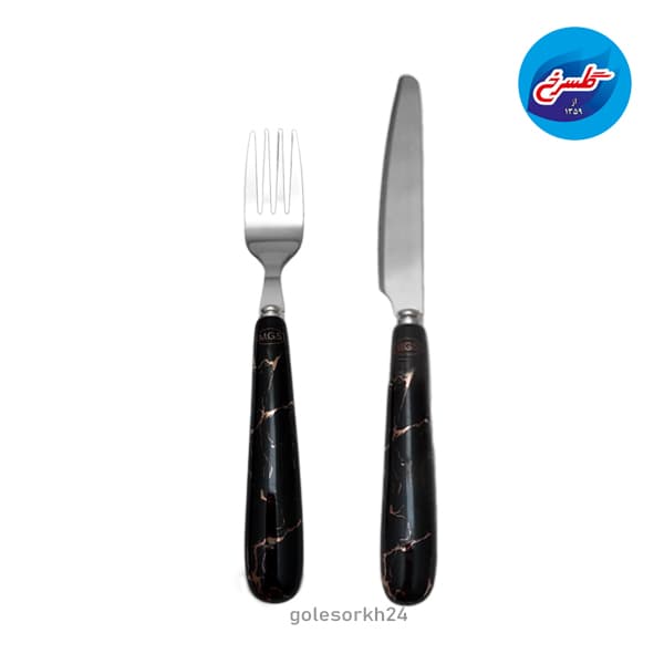 کارد و چنگال سرامیک ام جی اس مشکی — تصویر ۳