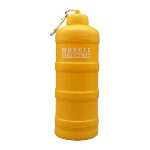 قیف پروتئین 4 تیکه MUSCLE STRENGTH زرد رنگ