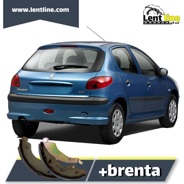 لنت عقب 206 تیپ 2 برند brenta+