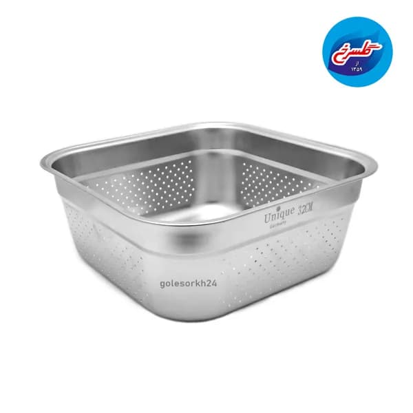 آبکش استیل مربع یونیک 3پارچه 24 تا 32 — تصویر ۵