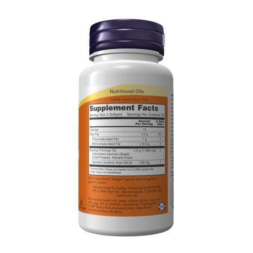 روغن گل مغربی ناو 100 عددی NOW Evening Primrose Oil 500 mg Softgels — تصویر ۲
