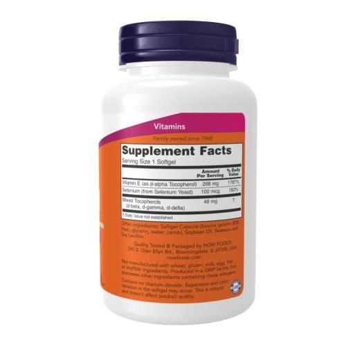 ویتامین ای 400 ناو 100 عددی NOW Vitamin E-400 Softgels — تصویر ۲