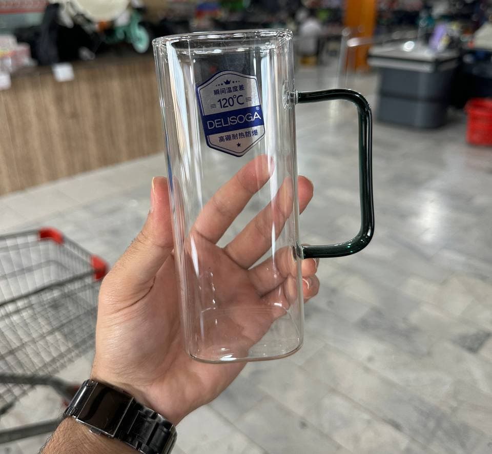 لیوان پیرکس دسته رنگی DELISOGA GPZB306-3 | پک ۴تایی — تصویر ۴