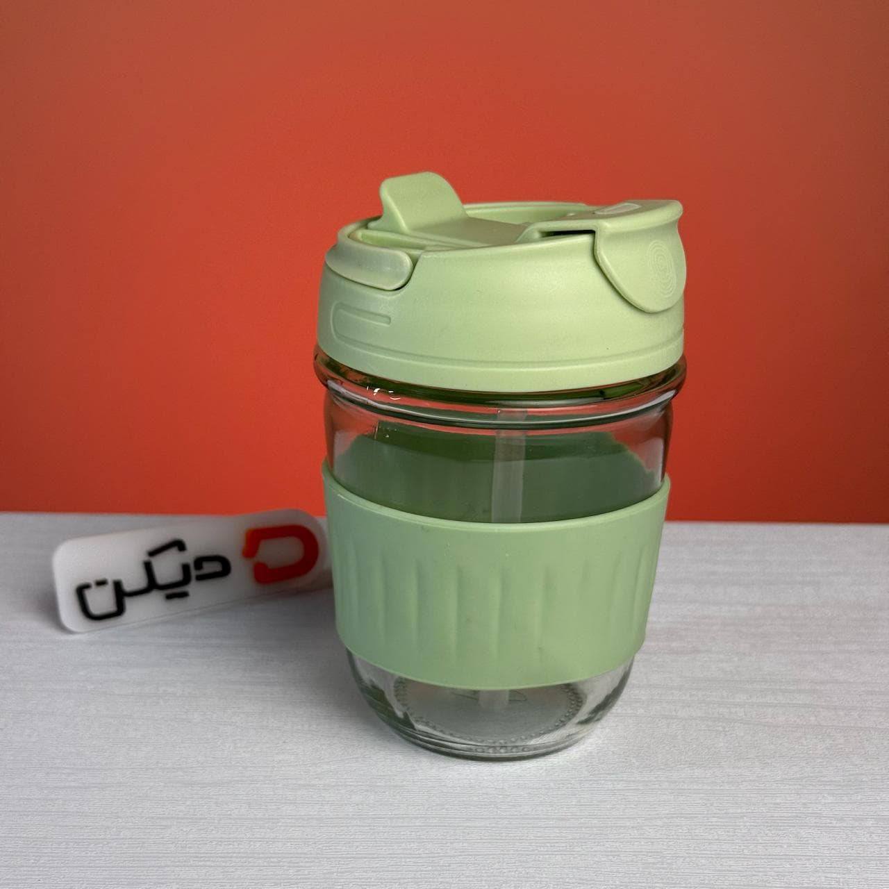 لیوان شیشه ای دارای نی و آسان نوش — تصویر ۸