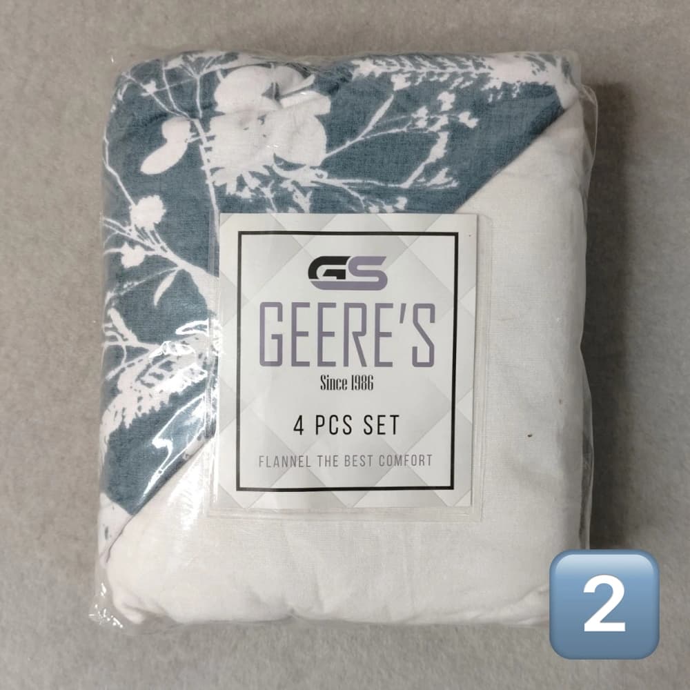 سرویس روتختی دو نفره ۱۰۰٪ نخ پنبه | 4 تکه Geere’s — تصویر ۴