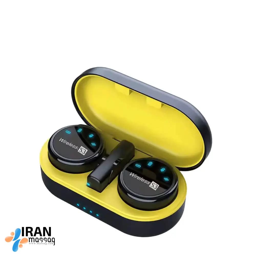 میكروفون یقه‌ای بی‌سیم دوتایی S3 | با فناوری حذف نویز دو مرحله‌ای