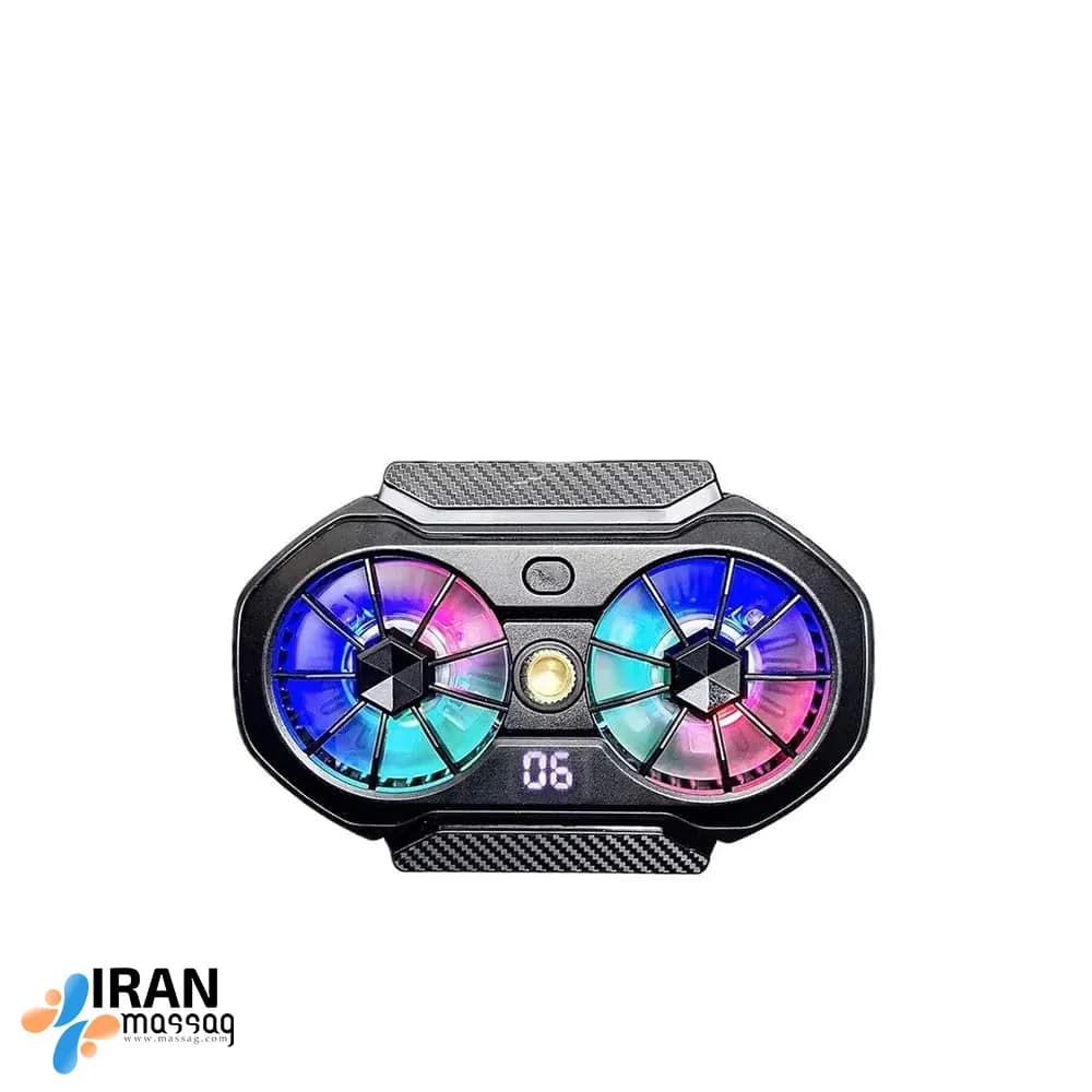 فن خنک‌کننده گیره ای گوشی مدل FS06 | طراحی رادیاتوری و سیستم دو‌ فن