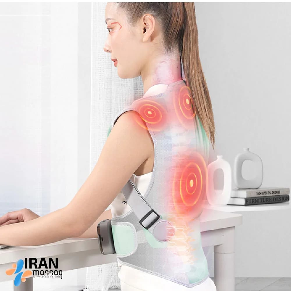 ماساژور جلیقه ای پوشیدنی هوشمند کولاکس شیائومی HC60 | حرارتی و ویبره شانه و پشت — تصویر ۵
