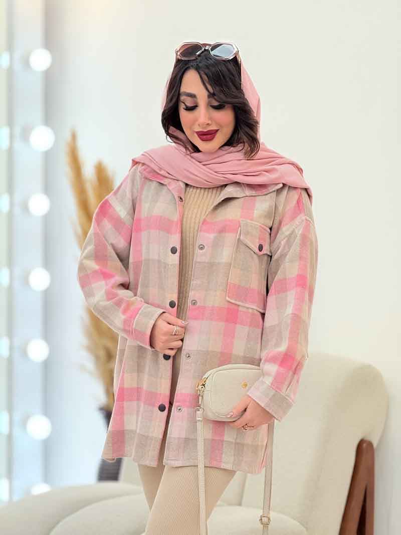 شکت چهارخونه تک جیب شینا کد 6046 — تصویر ۲