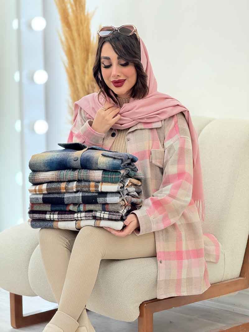 شکت چهارخونه تک جیب شینا کد 6046 — تصویر ۵
