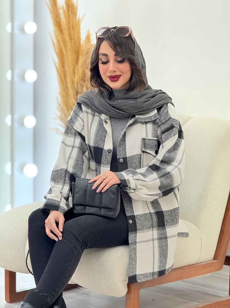 شکت چهارخونه تک جیب شینا کد 6046 — تصویر ۷