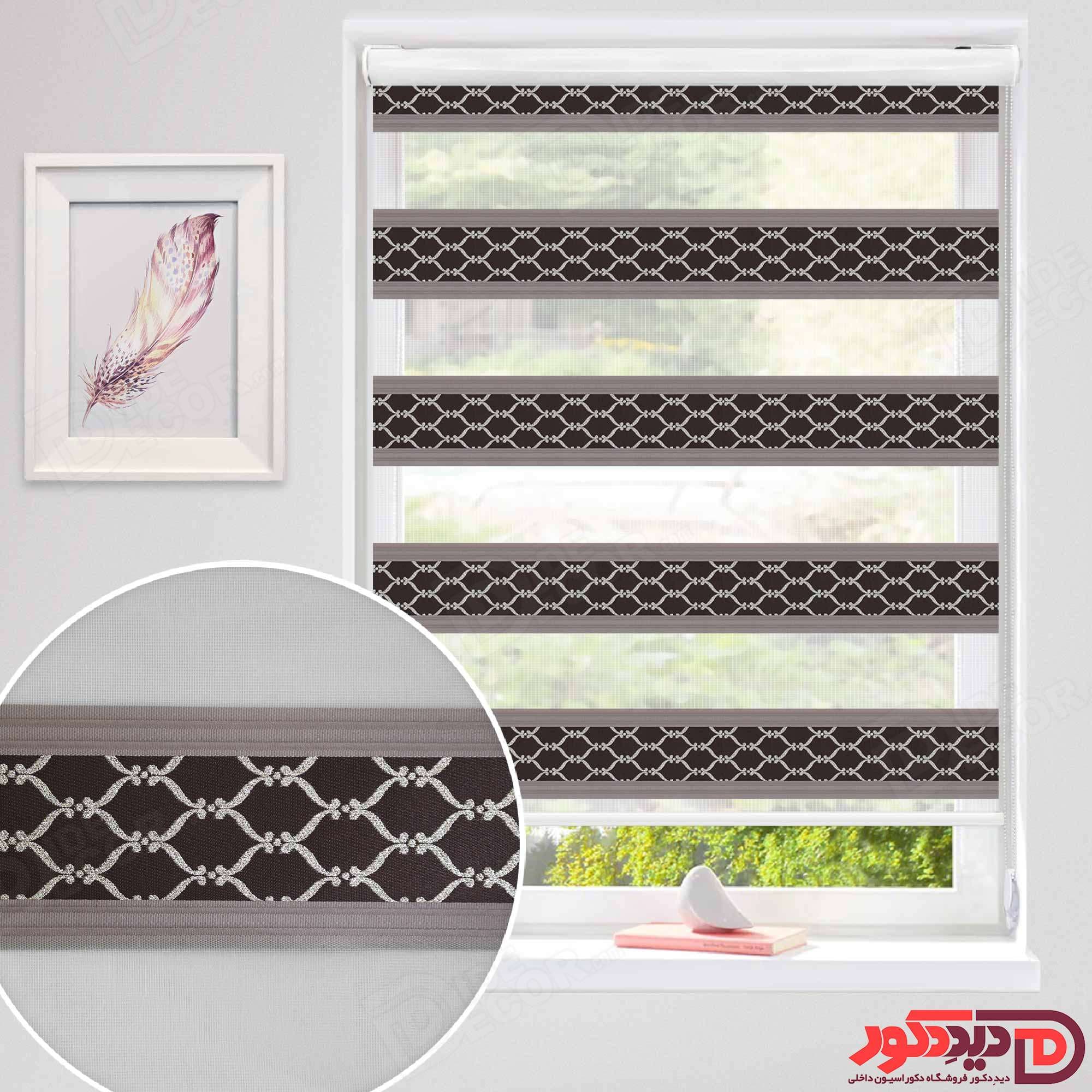 پرده زبرا پلیسه طرح دار کد 02-983956