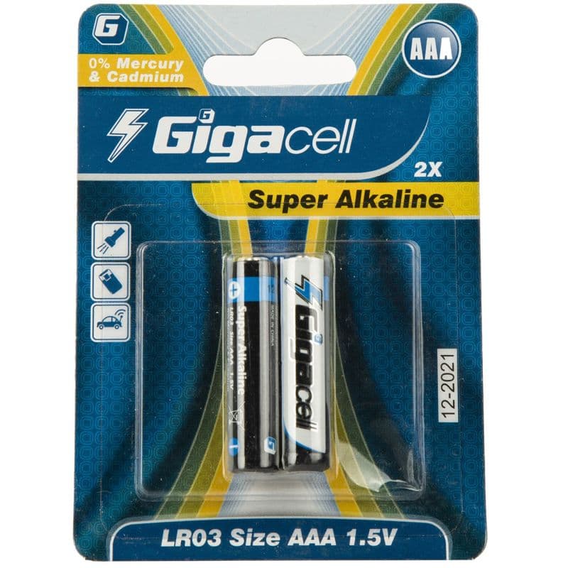 باتری نیم قلمی گیگاسل مدل Super Alkaline – بسته 2 عددی
