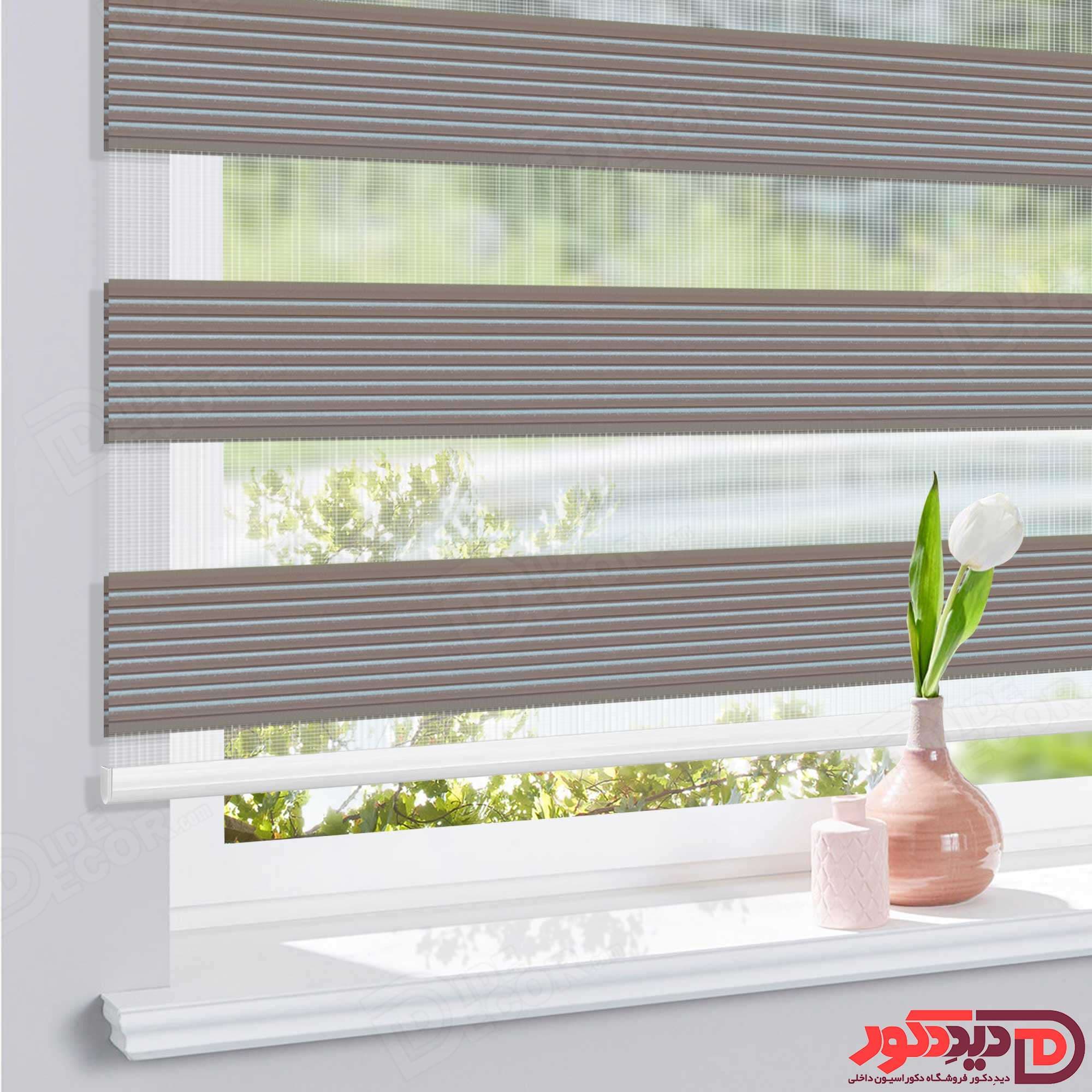 پرده زبرا ترک مدل پلیسه دار کد 04-9848 — تصویر ۲