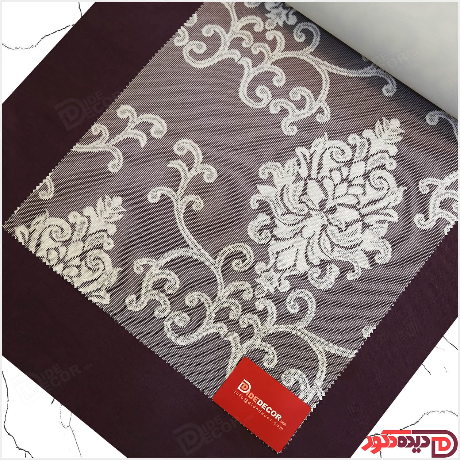 پرده دومکانیزم شب و روز راشل سفید کد 01-3523 — تصویر ۲
