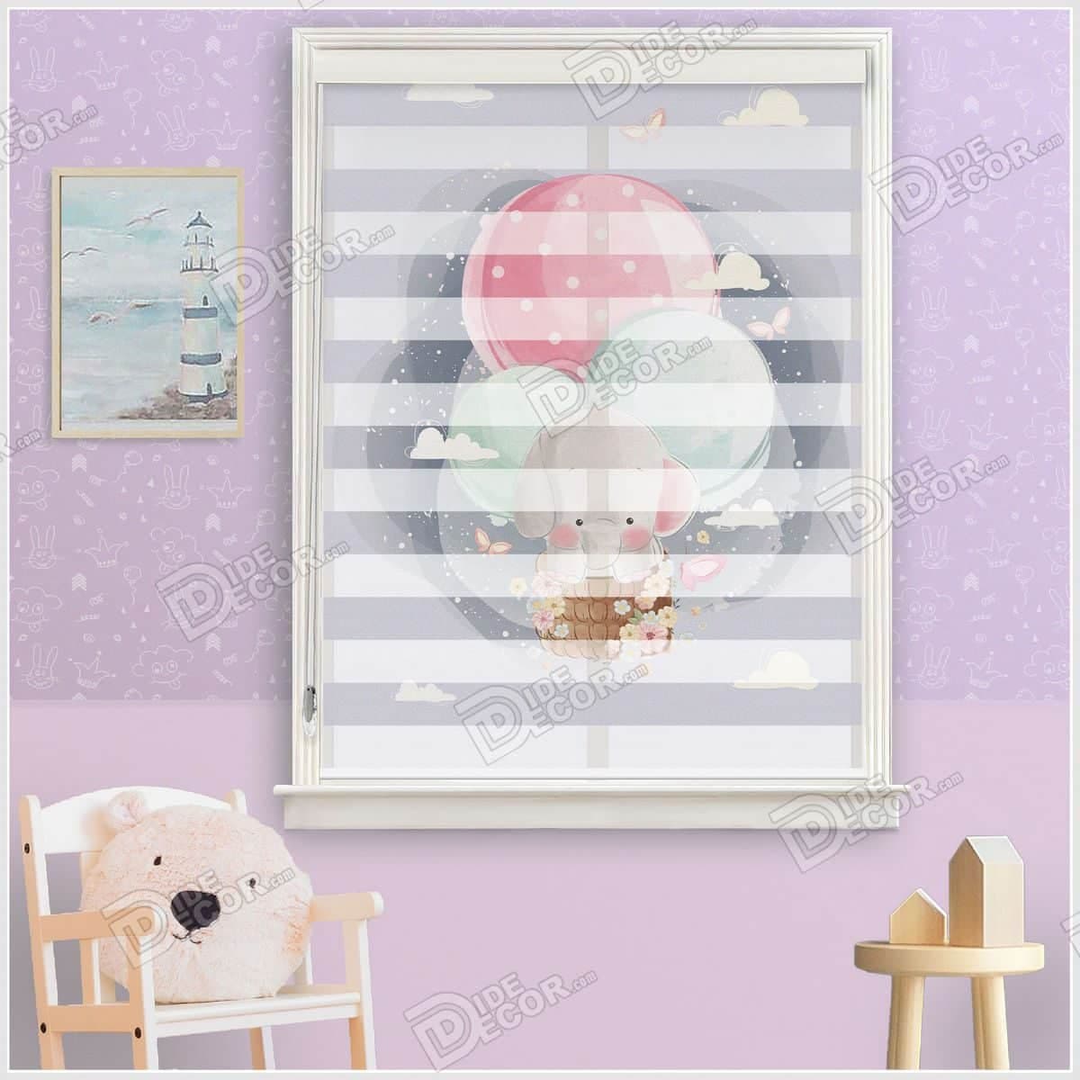 پرده زبرا چاپی اتاق کودک کد ZKP-22