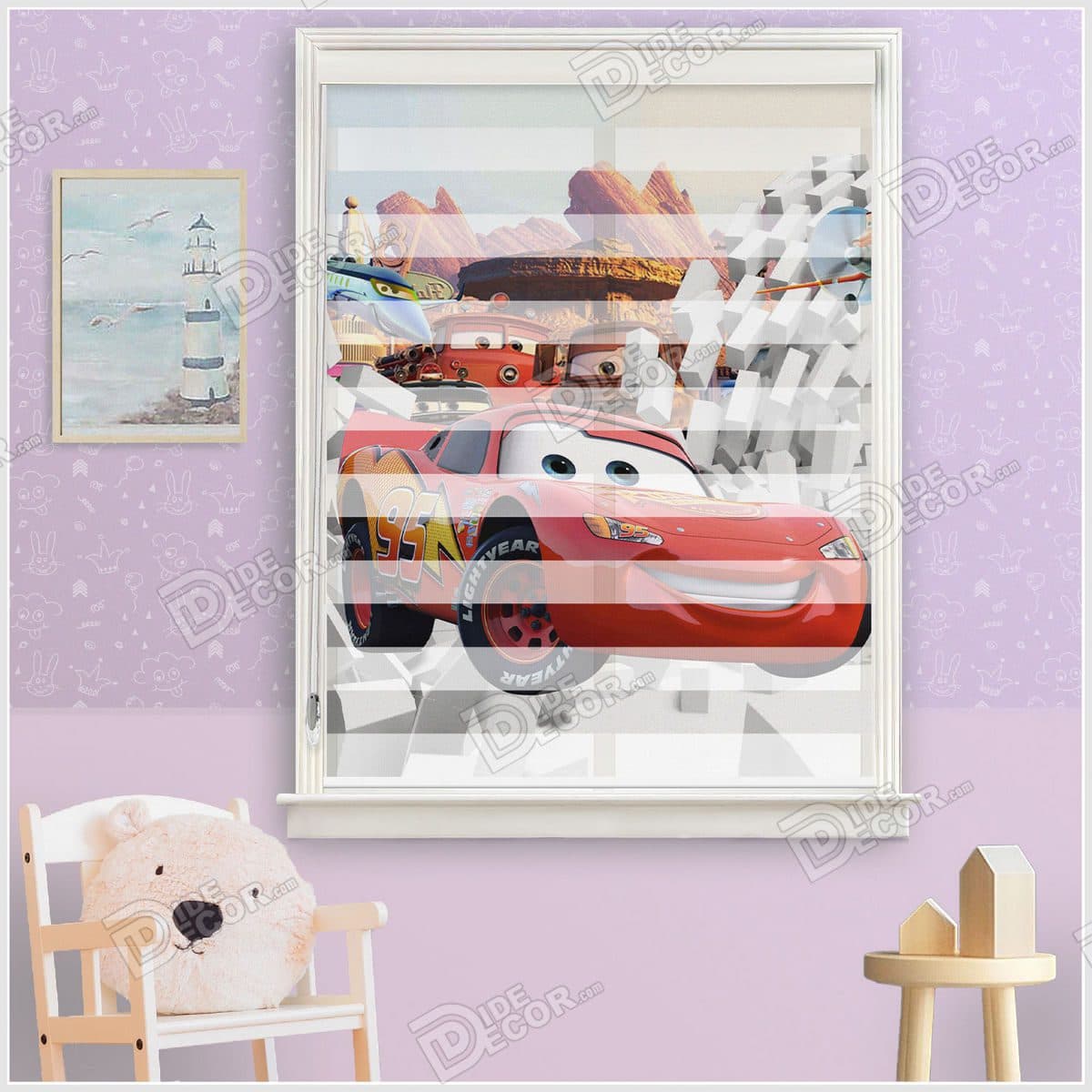 پرده زبرا چاپی اتاق کودک کد ZKP-18