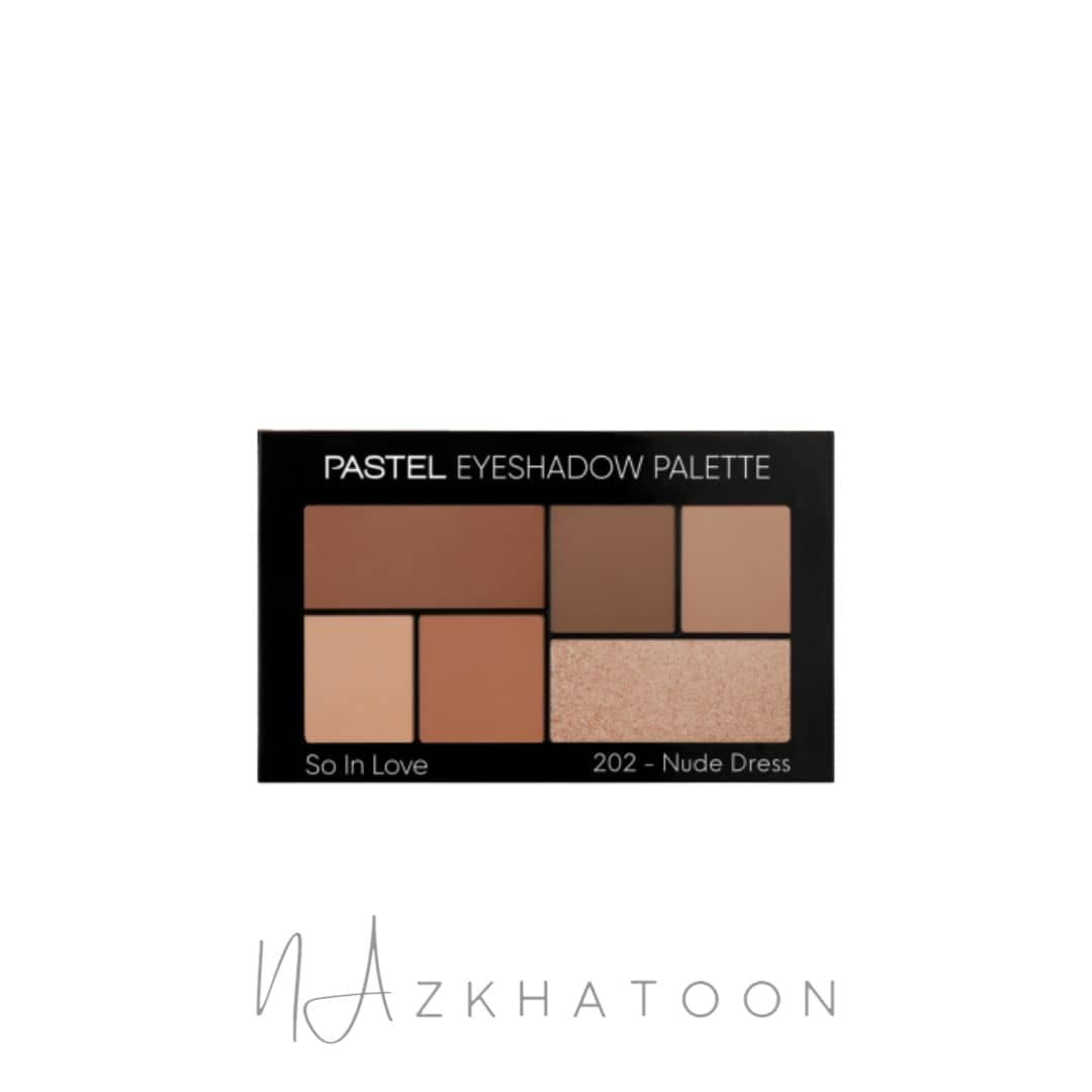 پالت 6 رنگ سایه چشم پاستل 202 | Pastel Eyeshadow Palette So In Love 202 Nude Dress