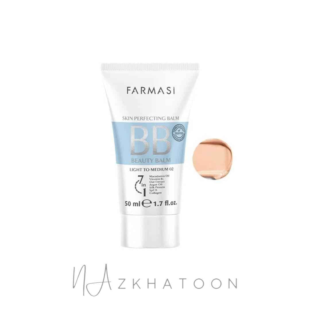 بی بی کرم فارماسی شماره 02 | FARMASI Make Up BB Cream Beauty Balm Light to Medium