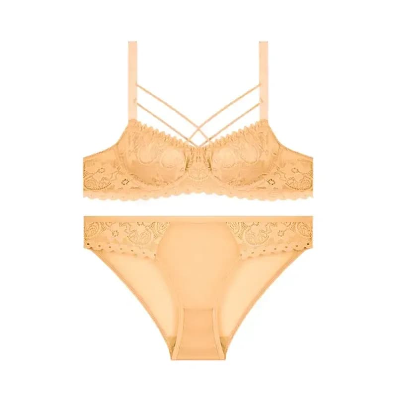 ست شورت و سوتین دانتل هارنس دار فنردار مدل اسلیپ — تصویر ۶
