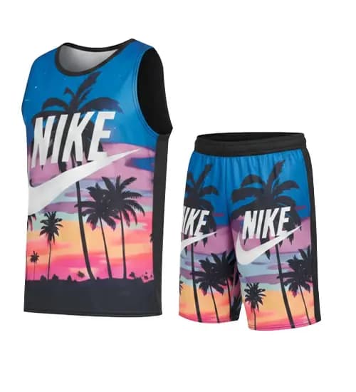 ست رکابی و شلوارک مردانه Nike یقه گرد مدل 49457