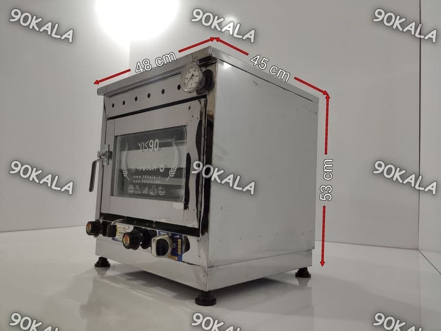 تنور استیل دماسنج و تایمر دار با جوجه گردان (کد398)