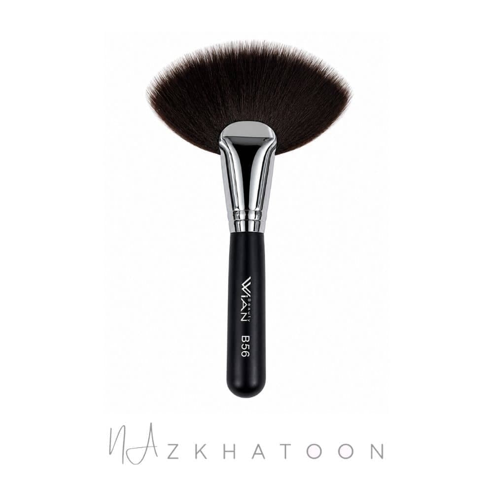 برس گونه دسته‌دار وین مدل B56 بادبزنی | WIAN Blush Brush B56