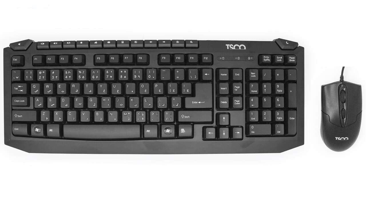 کیبورد و ماوس تسکو مدل TKM 8054N، سوییچ ممبران، Full-Size — تصویر ۳