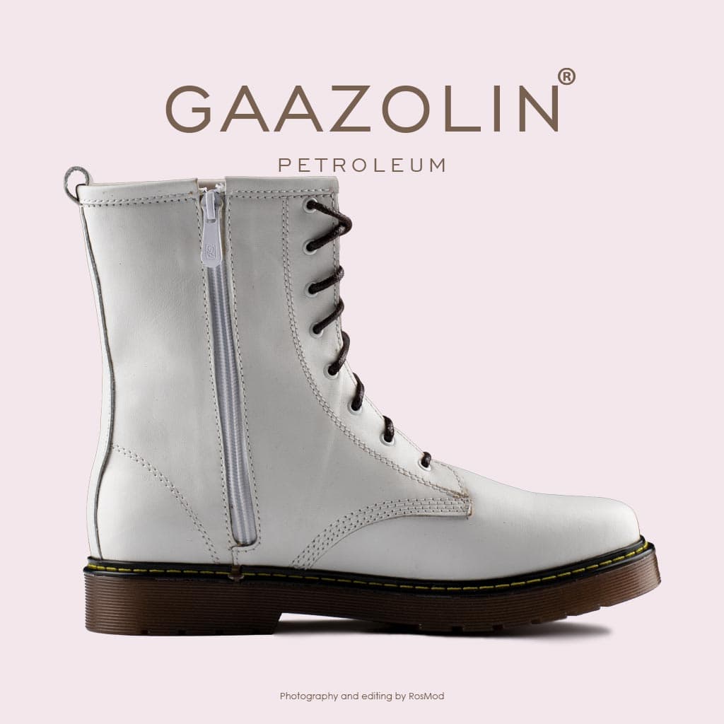 بوت پترولیوم گازولین سفید – GAAZOLIN Petroleum Boots Infinite Canvas — تصویر ۳