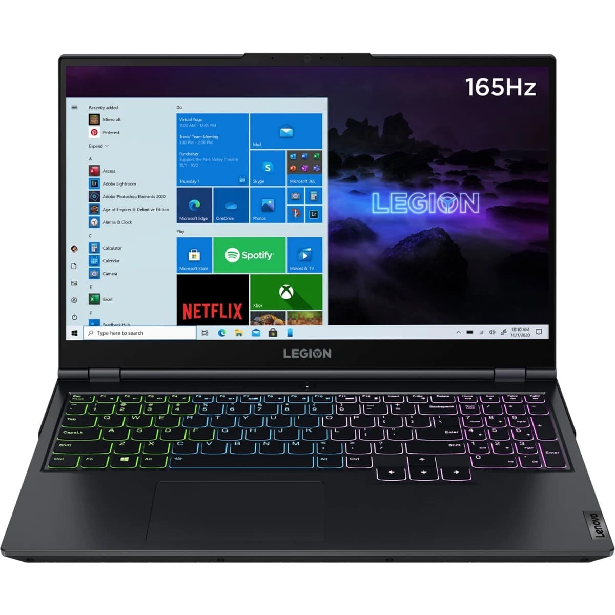 لپ تاپ گیمینگ لنوو مدل Lenovo Legion 5 Gaming Laptop Intel Core i7 10750H 16GB RAM 1TB HDD 512GB SSD NVIDIA GeForce RTX 3050 Ti 4GB