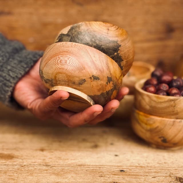 کاسه آجیل خوری چوبی کد 0164 — تصویر ۴