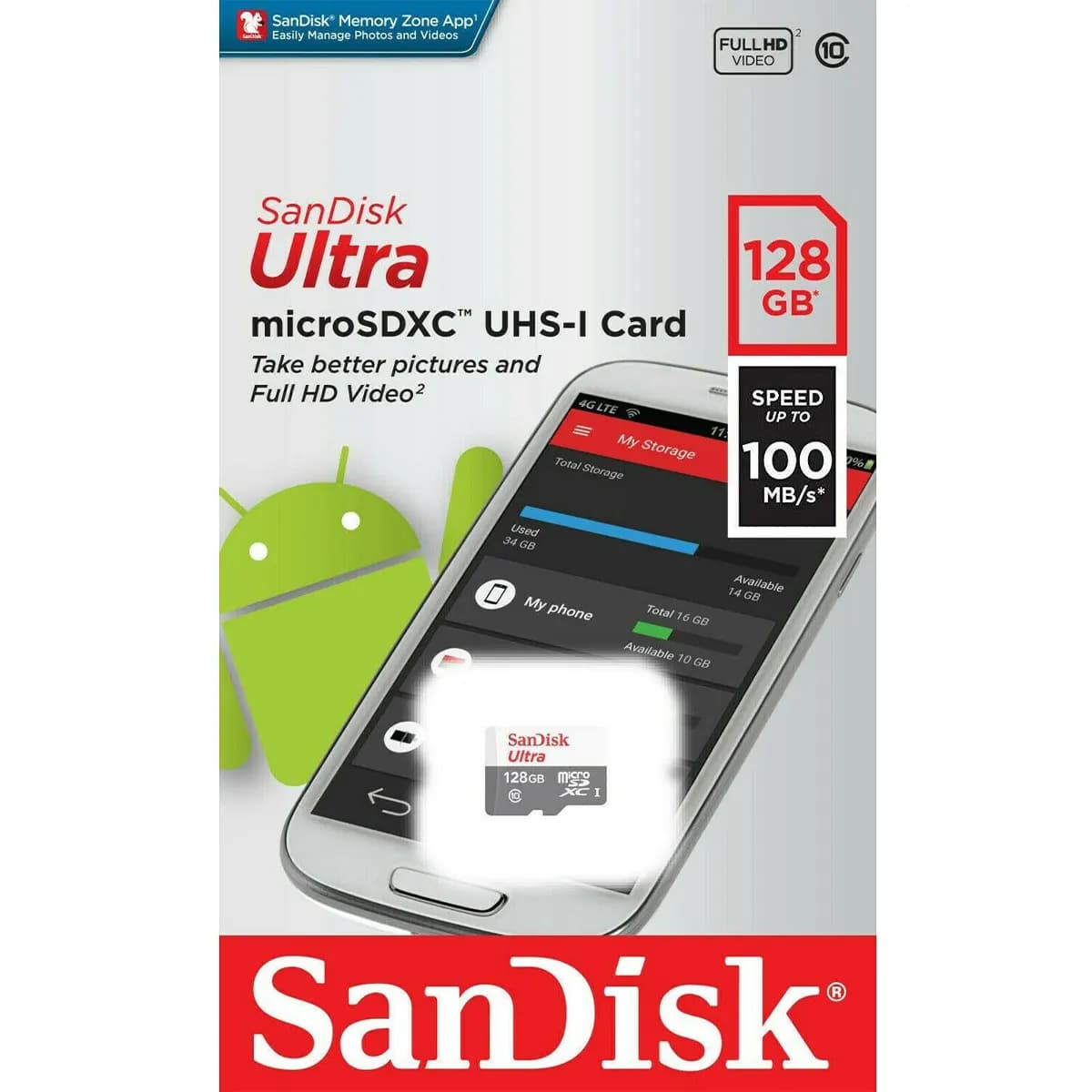 کارت حافظه سندیسک SanDisk Ultra microSDXC UHS-I Card 128GB — تصویر ۲