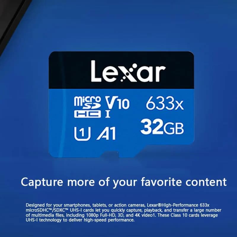 کارت حافظه لکسار Lexar High Performance 633x microSDXC UHS-I Card 64GB — تصویر ۳