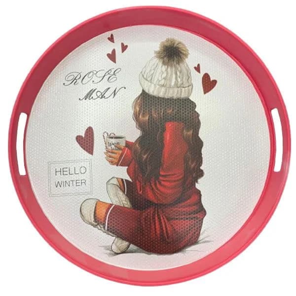 سینی پذیرایی رزمن مدل winter قطر 37 سانتیمتر کد 632