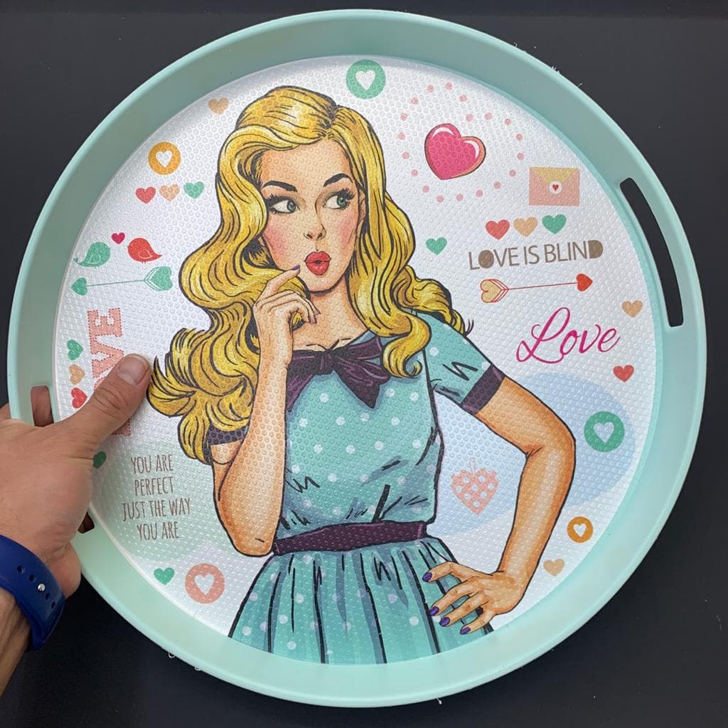 سینی رزمن مدل love قطر33cm کد ۶۴۷ — تصویر ۴